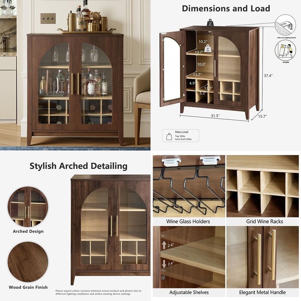 Glass Cabinet Display - Hoge opbergkast met gegroefde deuren, glazen