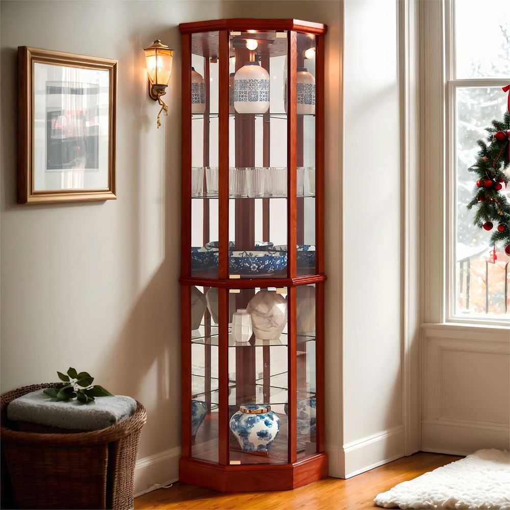 70 inch hoge verlichte glazen  - Glass Cabinet Display recensie en prijs